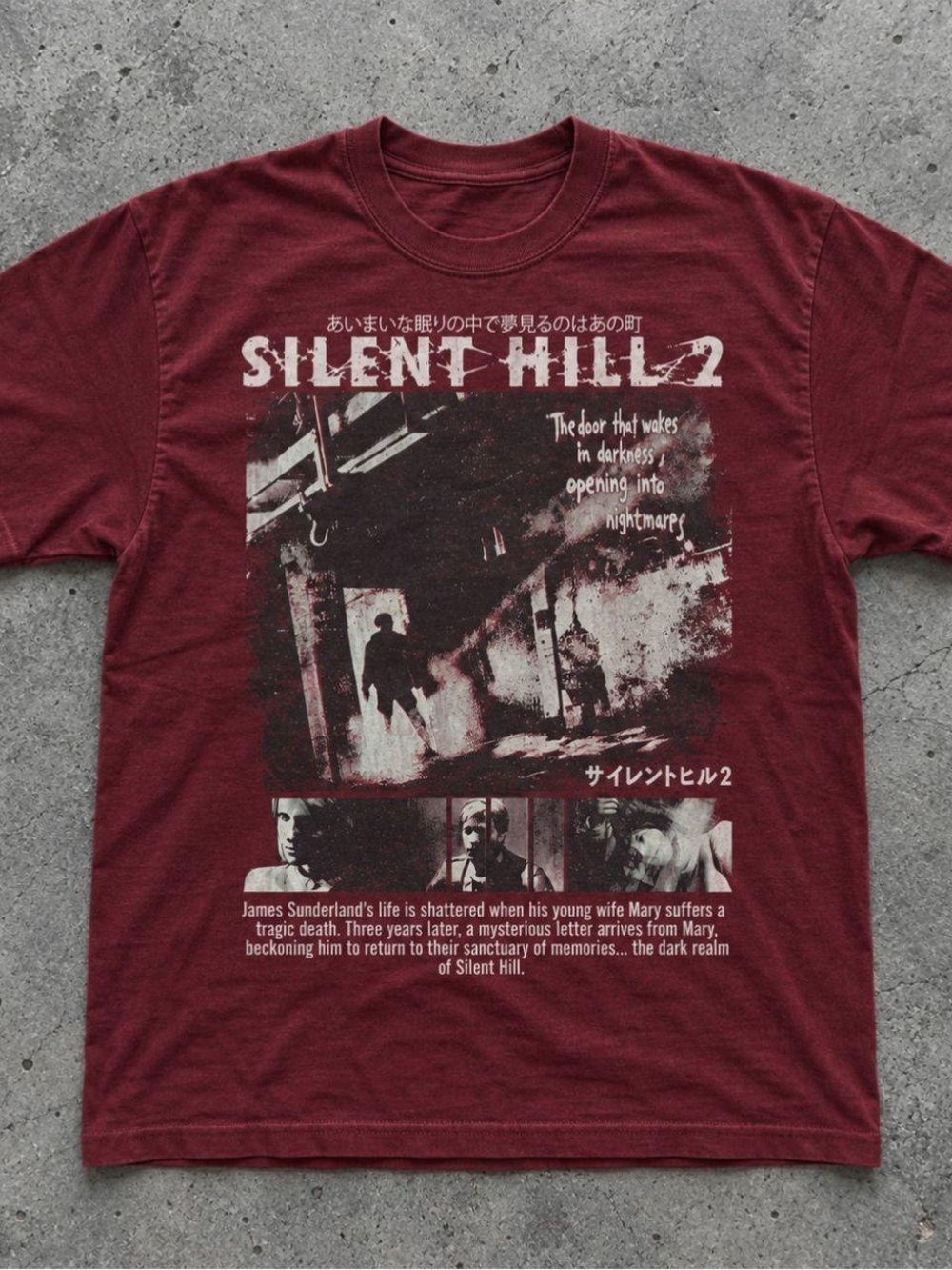 Gildan Burgundy Silent Hill 2 Graphic Tee